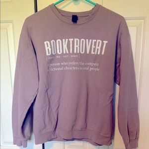 Booktrovert Purple Sweater